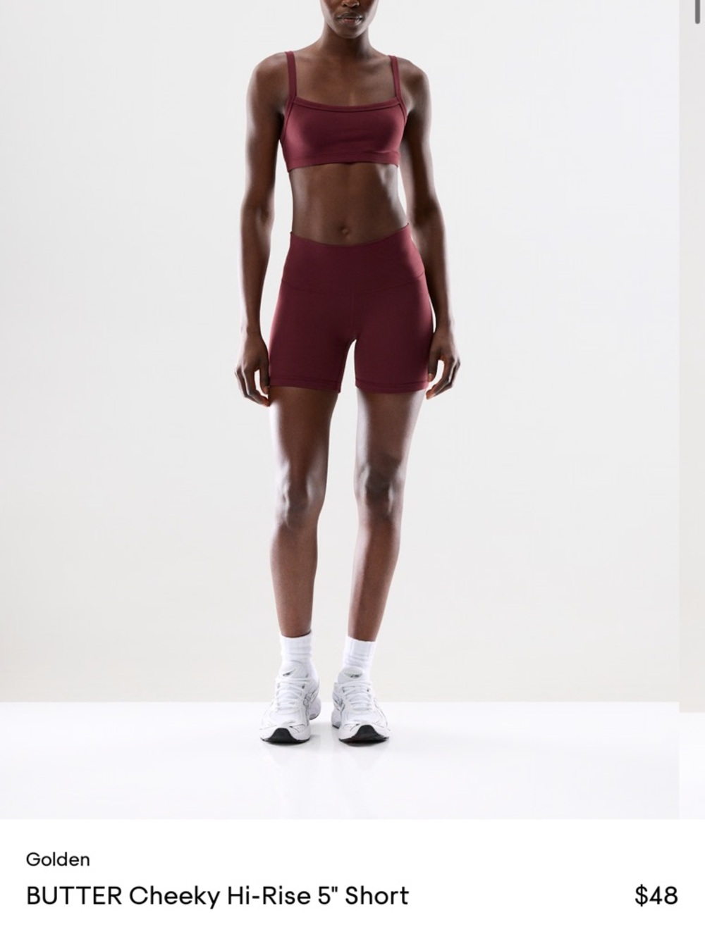 Aritzia BUTTER Mini Bra Top and BUTTER Cheeky Hi-Rise 5" Short Set - Picture 4 of 4